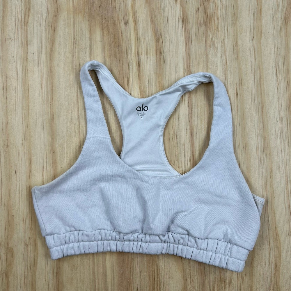Alo Airlift Advantage Racerback Sports Bra Small White